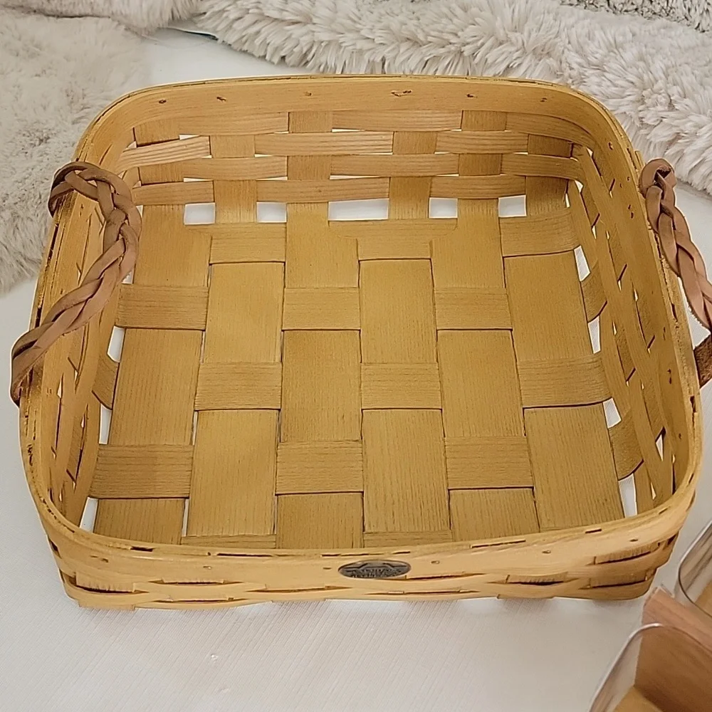 Vintage Peterboro Basket Co. Divided Picnic Charcuterie Organizer